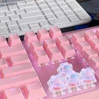 Teclado técnico, tecla de resina, almohadilla con patas de gato, retroiluminación transparente, RGB, WASD, flecha, tecla ESC, dibujos animados, OEM, XDA, perfil de cereza, interruptor Mx - details 2