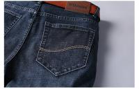 Vaqueros elásticos informales de pierna recta para hombre, pantalones vaqueros de trabajo azules y negros, modernos y clásicos, ropa de marca para hombre - details 13