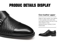 Cuero genuino formal de alta calidad para hombres, doble moda con zapatos casuales, moda masculina, fiesta, zapatos de negocios - details 10