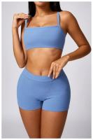 Traje atlético de 2 piezas para mujer, ropa de Yoga de secado rápido, equipo de Fitness, correr, entrenamiento, ropa de ejercicio - details 21