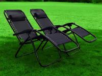 【PACK 2 SILLAS】 Silla plegable gravedad cero tumbona ajustable sillón reclinable con reposacabeza gravedad, medida 165x65x110 peso 6kilos cero para playa, jardín, terraza, patio - details 0