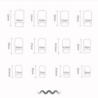 Uñas de Año Nuevo para mujer, uñas postizas cuadradas largas, decoración DIY, puntas francesas, vino tinto - details 2