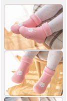 Calcetines gruesos de tubo alto para niños y niñas, medias de fondo suave para interiores, Otoño e Invierno - details 3