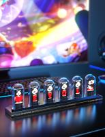 Reloj de tubo cuasi nixie, adorno de reloj de escritorio RGB para computadora, luces de colores - details 0