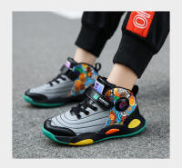 Zapatillas de baloncesto de cuero impermeables para niños, zapatos de tenis para niños, zapatillas para correr al aire libre, zapatos deportivos escolares antideslizantes, moda - details 13