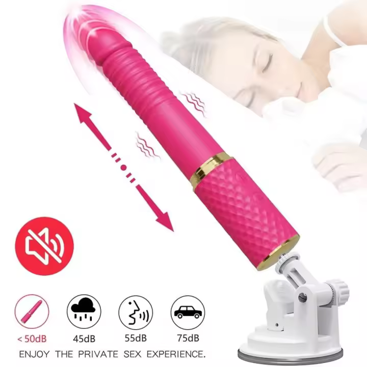 Vibrador Telescópico Automático Estimulación Realista de Punta G Spot, Clítoro y Anal - 1