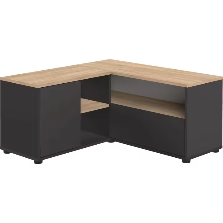 Roble negro y natural 90x90x45 cm - 1