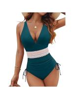 Traje de baño de una pieza para mujer, traje de baño de cintura alta sexy ajustado, bikini de mujer - details 6