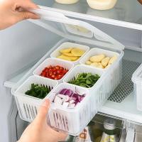Refrigerador 4/6 compartimentos, refrigerador de alimentos, verduras y frutas, organizador, refrigerador de cocina - details 1