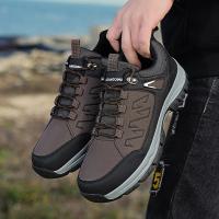 Zapatillas de senderismo al aire libre para hombre, zapatos de Trekking con cordones, para escalada de montaña, transpirables - details 1