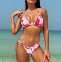 Bikini Bandage de leopardo para mujer, Tankini, sujetador corto de cintura baja, traje de baño, ropa de playa sin espalda L - details 3