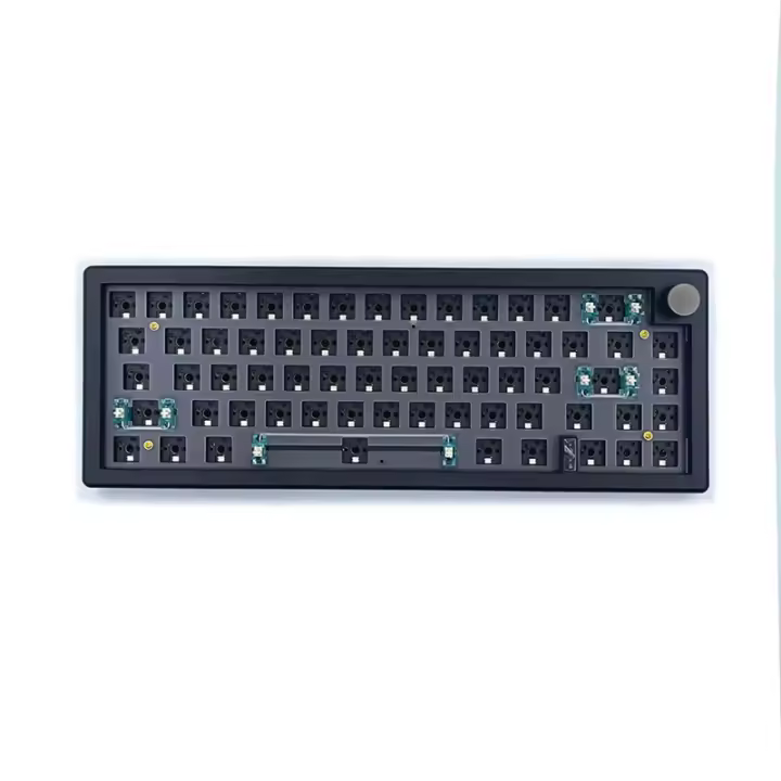 GMK67 Hot Swappable RGB Backlight Mechanical Keyboard Kit Bluetooth 2.4G Wireless 3 Mode Customized DIY Keyboard Black - 1