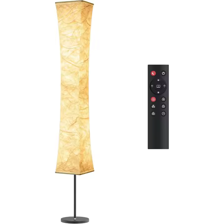 Lámpara LED Regulable Lámpara de Pie Inteligente con Control Remoto, Sincronización Musical y Temporizador Lámpara Moderna para Dormitorio - 1
