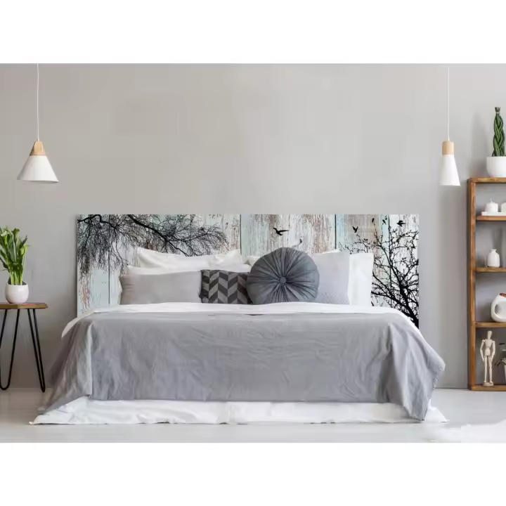 Cabecera de cama de PVC con impresión digital |   Ramas 150 x 60 cm |   Gris |   Cabecera Original y Económica - 1