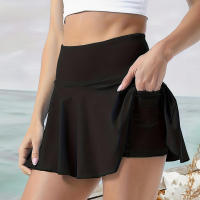 Falda De Tenis Con Shorts Para Mujer Verano Mini Falda Sin Bolsillos Stretch Fluído Skort Outfit Deportivo Para Niñas Balletcore - details 1