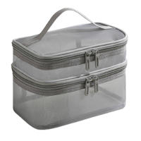 Bolsa de Maquillaje de Doble Capa Grande Transparente para Viajes y Uso Diario - details 7