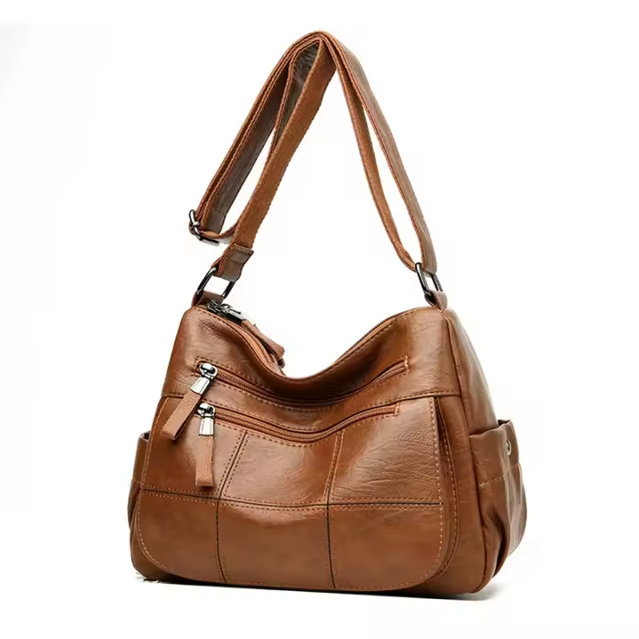 Bolsos de mujer con correa para el hombro a la moda y bolsos de cuero informales - 1