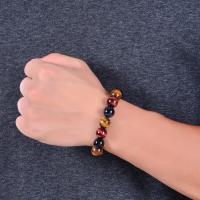 Pulsera de ojo de tigre de color natural para hombres y mujeres, amuleto de buena suerte hecho a mano, joyería Feng Shui - details 2