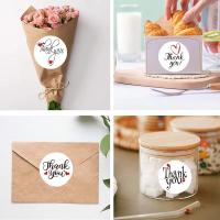 Etiquetas de sellado de regalo de piezas, pegatina de agradecimiento blanca con corazón rojo, paquete de regalo de negocios, decoración personalizada, 500 - details 7