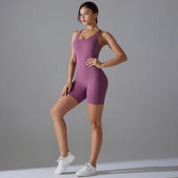 Hamidou-Conjunto de Yoga con espalda descubierta para mujer, Body de Fitness de alta elasticidad, ropa de gimnasio deportiva, Top corto de Fitness, Shockpro - details 24