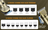Cortapelos Profesional para Hombres Afeitadoras eléctricas Recortadora de Pelo de Nariz y Recortadora de Detalles Juego de 5 Piezas, Recortadora de Barba Inalámbrica Cortapelos de Peluquero para Cortar el Cabello Kit de Aseo para Hombres - details 1