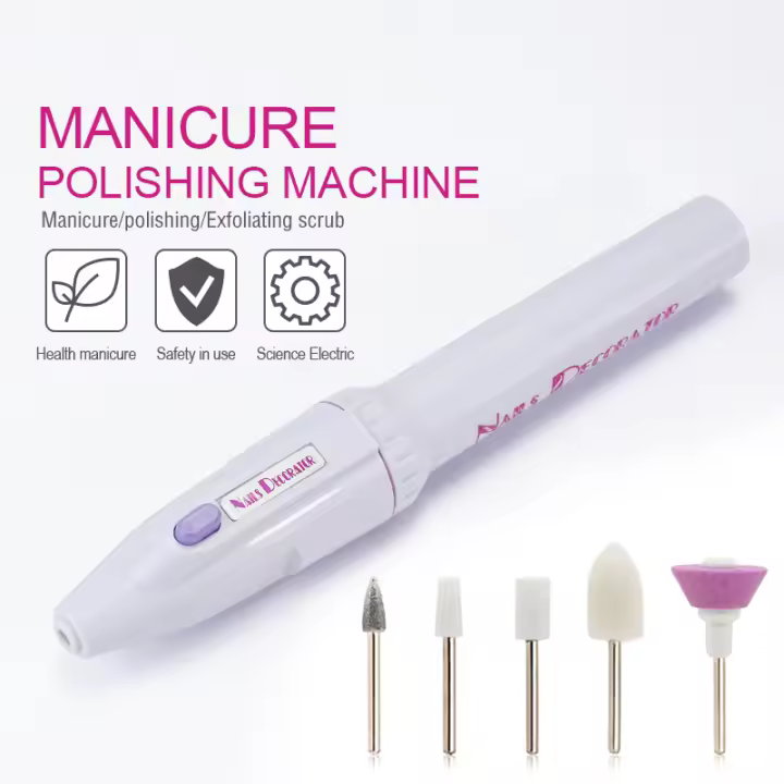 NAILCO-pluma de pulido de uñas de Gel, removedor de esmalte, accesorios de uñas, pulidor eléctrico, máquina de manicura, juego de brocas de fresado - 1