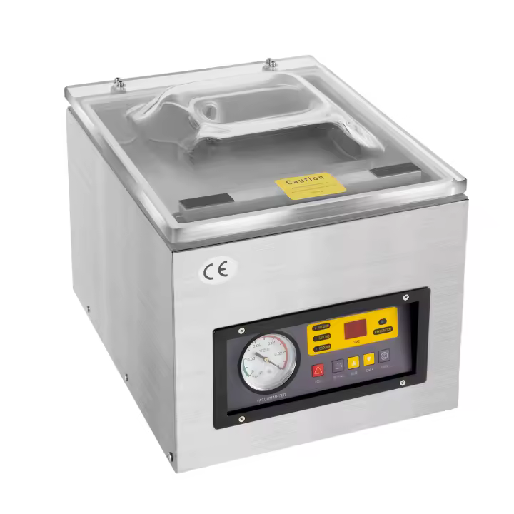 Máquina de envasado al vacío, sellador de lámina de acero inoxidable, doble soldadura, costura al vacío para alimentos - 1