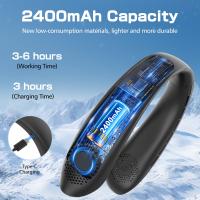 Ventilador de Cuello sin aspas, batería silenciosa Sin Aspas con LCD para Viajes, Oficina y Hogar - details 8