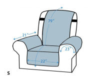 Funda protectora para sillón, cubierta para relajarse, 1 plaza - details 1