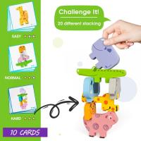 Bloques de construcción de madera para niños, juguetes de animales apilables, regalos para niños y niñas, 2, 3 y 4 años - details 3