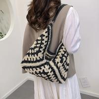 Bolso de Playa Tejido de Moda Diseño Liso, Cierre Magnético, Bolso de Hombro Grande para Mujeres - details 4