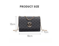 Bolso Cuadrado Pequeño Floral Vintage Bolso Negro de Moda para Mujeres con Cadena Cruzada - details 1