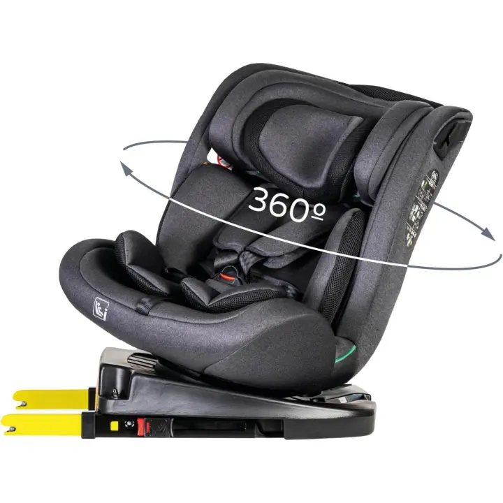 Silla de coche I-Size Grupo 0/1/2/3 Giratoria 360º Universal Isofix y Top Tether Desde nacimiento hasta los 12 años A contramarcha hasta los 18kg Para niños y adolescentes - 1