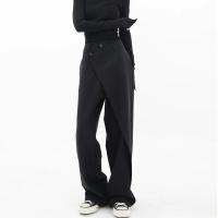 Pantalones Largos y Anchos de Moda Minimalista para Mujer Vestido Irregular de Negocios Casual - details 6