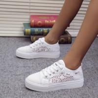 Zapatillas de plataforma de encaje para mujer, zapatos de Skate ahuecados con punta redonda, informales, para caminar - details 2