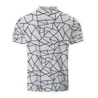 Polo de manga corta con estampado geométrico 3D a rayas personalizado informal para hombre nuevo de primavera y verano - details 2