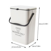 Cubo de basura de gran capacidad para cocina, papelera de reciclaje montada en la pared con tapa, 7/12L - details 10