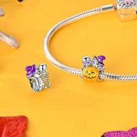 Cuentas colgantes de plata de ley 925, cuentas de calabaza noctilucencia de Halloween, pulsera Original para hacer joyas, regalo del Día de San Valentín - details 4