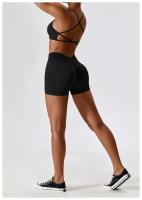Top corto de gimnasio mejorado para yoga para mujer, sujetador deportivo ajustado sin costuras, sujetador transpirable - details 26