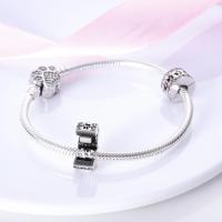 Abalorios de plata 100% auténtica con huellas de pata, joyería fina de cumpleaños para mujer, pulsera de 3mm, regalo con piedra de circón principal - details 31