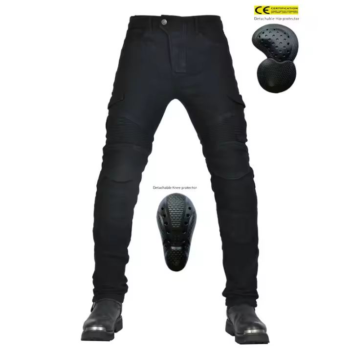 Jeans de Motocicleta Militar Verde Pantalones Anti-CAída para Hombres y Mujeres - 1