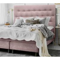 Cabeceros de Cama tapizados con Tejido Antimanchas, Estructura Madera Acolchado- Cabezal Dormitorio y Matrimonio Moderno Mod. Paris Todas Las Medidas y Colores (Rosa, 135 * 70) - details 0