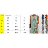Bohemian Beach para mujer vestido retro de verano con cuello en V hasta la rodilla - details 3