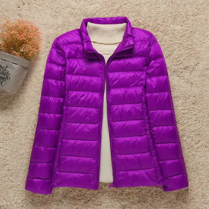 Chaqueta de Down Ligera Blanca de Pato para Mujer Invierno 2024 Chaqueta de Abrigo Puffer Delgada - 1