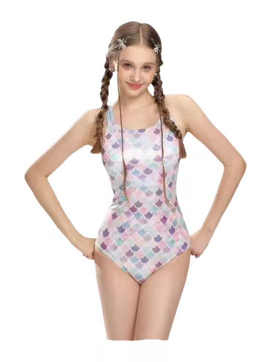 YMEISHAN Traje de baño de una pieza de sirena triangular de aguas termales para mujer - 1