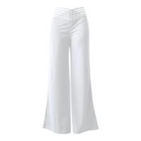 Pantalones de camping con temperamento de cinturón hueco para mujer, cintura alta, pantalones casuales de pierna ancha - details 4