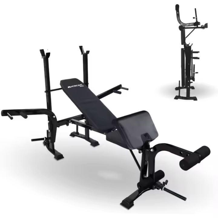 Equipo de fitness multifuncional Banco de musculación ajustable y plegable Soporta hasta 250 kg - 1
