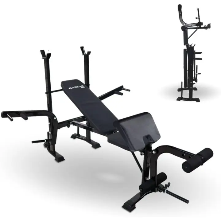 Equipo de fitness multifuncional Banco de musculación ajustable y plegable Soporta hasta 250 kg - 1