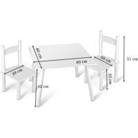 Juego de Blanco Muebles Infantiles para Niños, Estable, Diversión y Aprendizaje, Fácil Montaje - details 1
