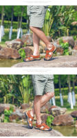 Novedad de verano, sandalias para hombre, sandalias romanas clásicas de cuero, zapatos de playa para exteriores, sandalias informales para senderismo acuático para hombre - details 18